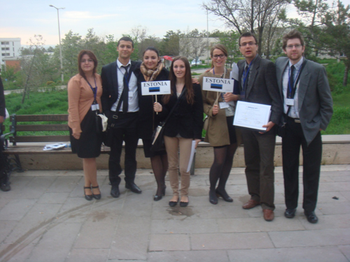 Işık students with Erasmus students presented our university at Eurosima, 2011