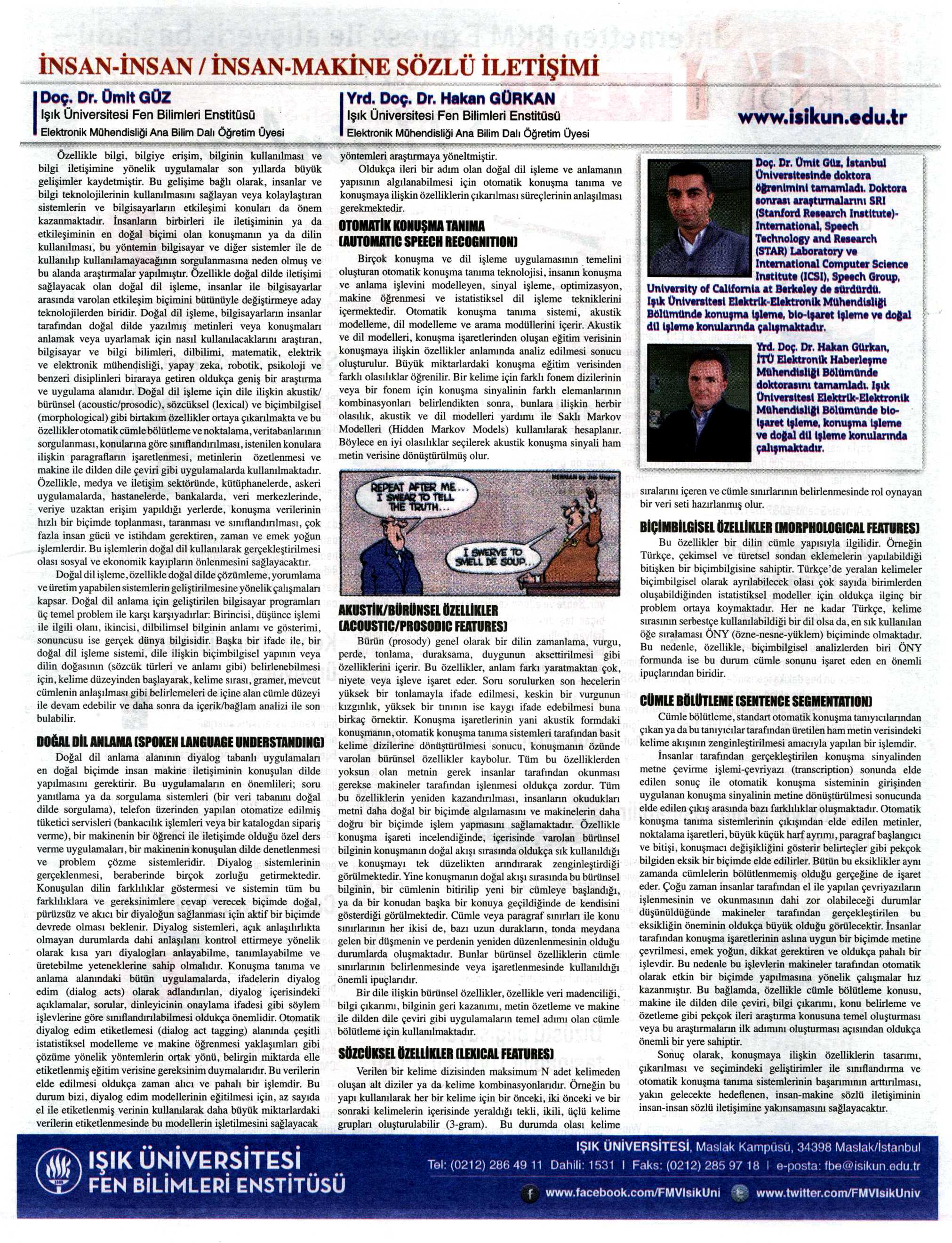Cumhuriyet Bilim Teknoloji Gazete Eki-NİSAN 2013 
