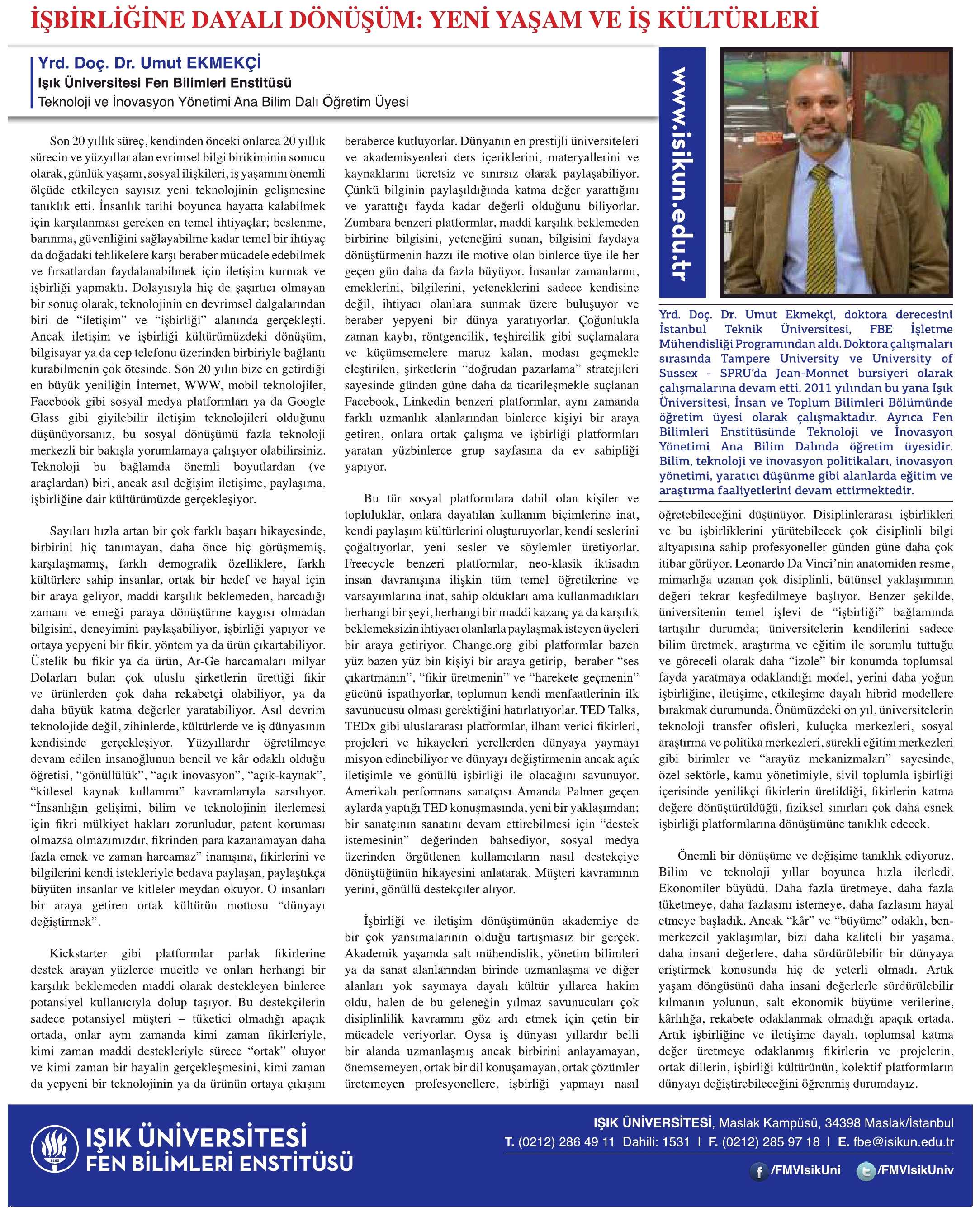 Cumhuriyet Bilim Teknoloji Gazete Eki-HAZİRAN 2013 