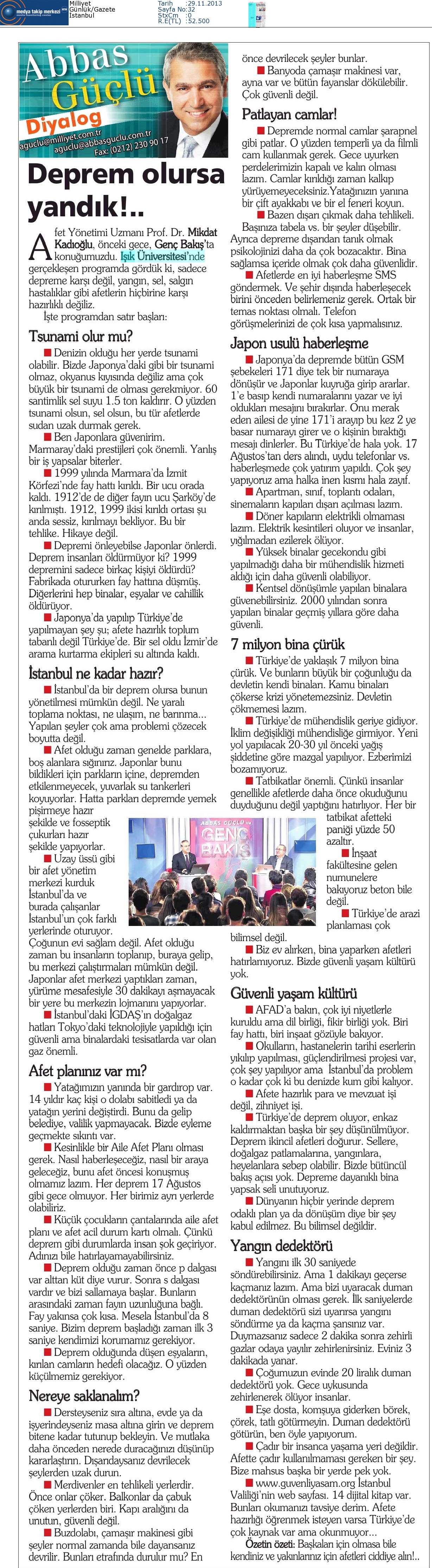 Milliyet Gazetesi- 29.11.2013
