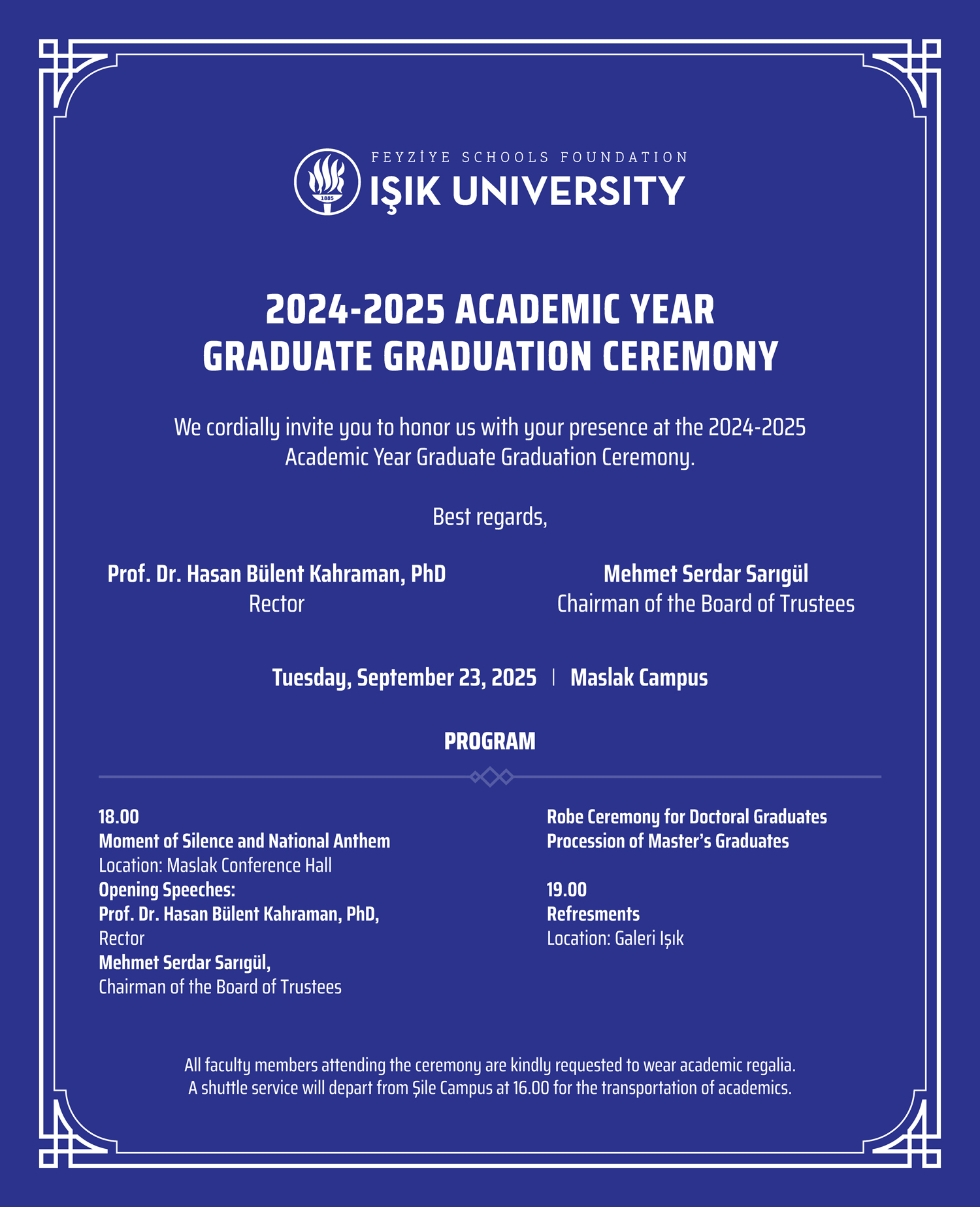 2024-2025 Academic Year Graduate Graduation Ceremony 2024-2025 Academic Year Graduate Graduation Ceremony