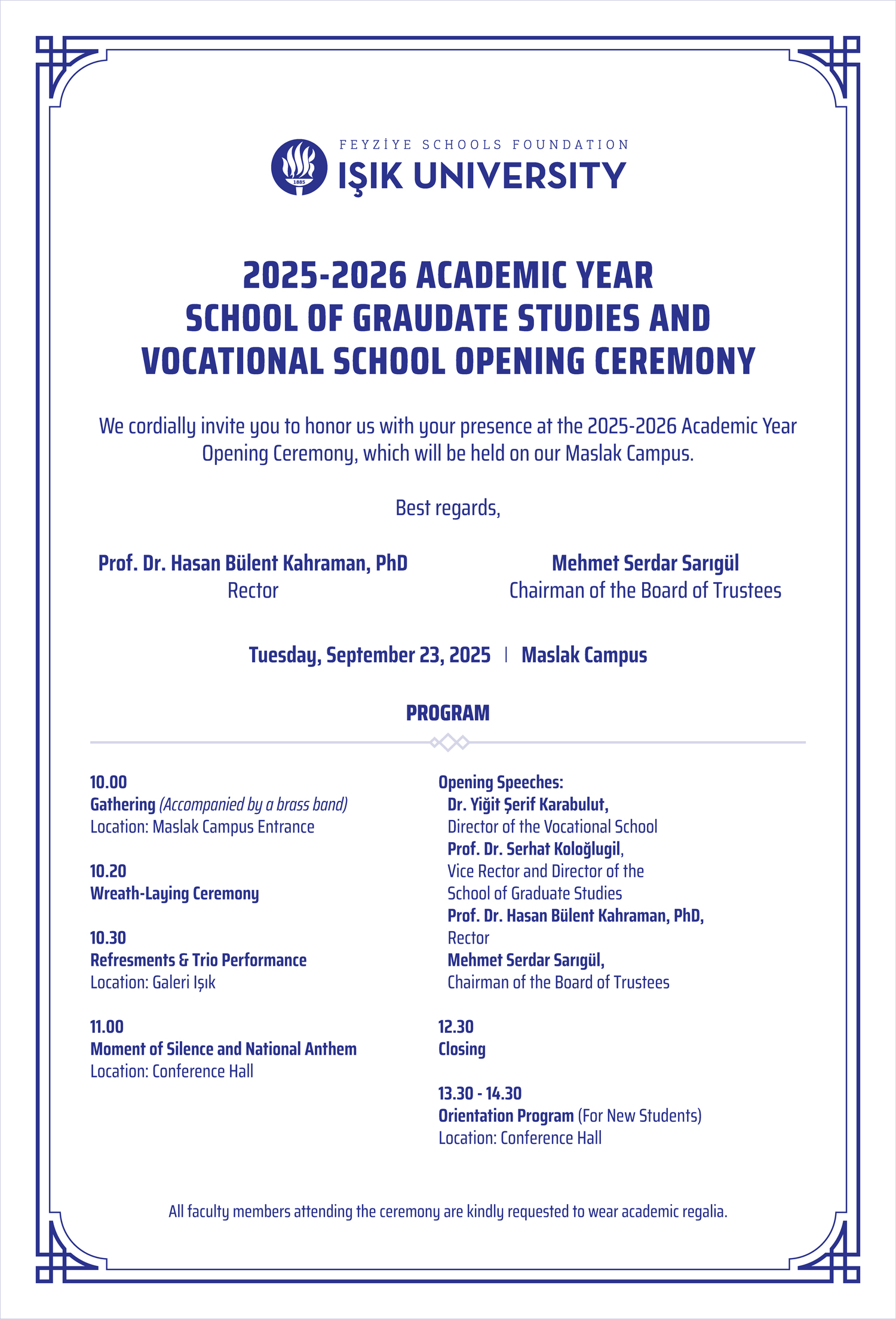 2025-2026 Academic Year Opening Ceremony - Maslak