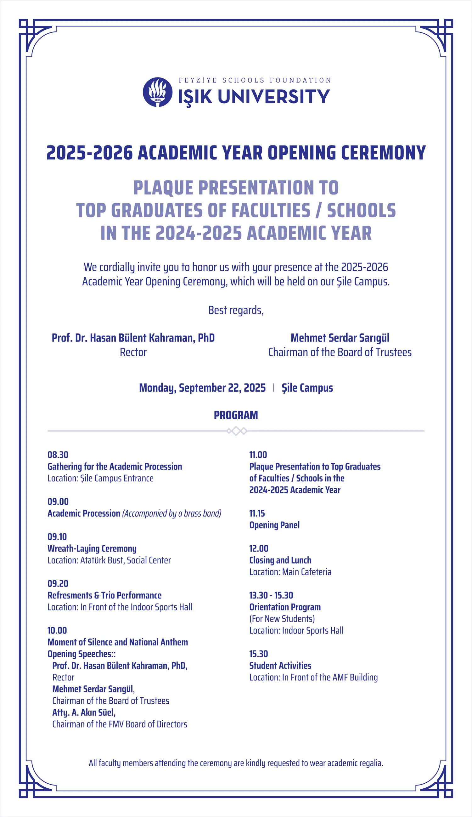 2025-2026 Academic Year Opening Ceremony