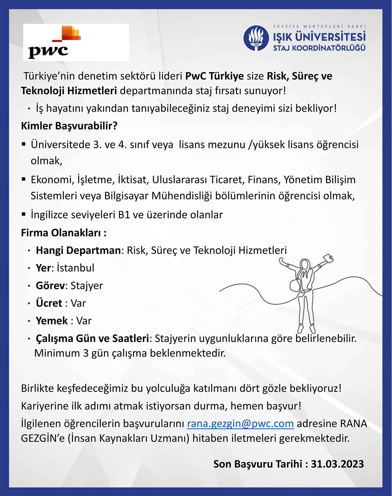 PWC Türkiye Staj Fırsatı