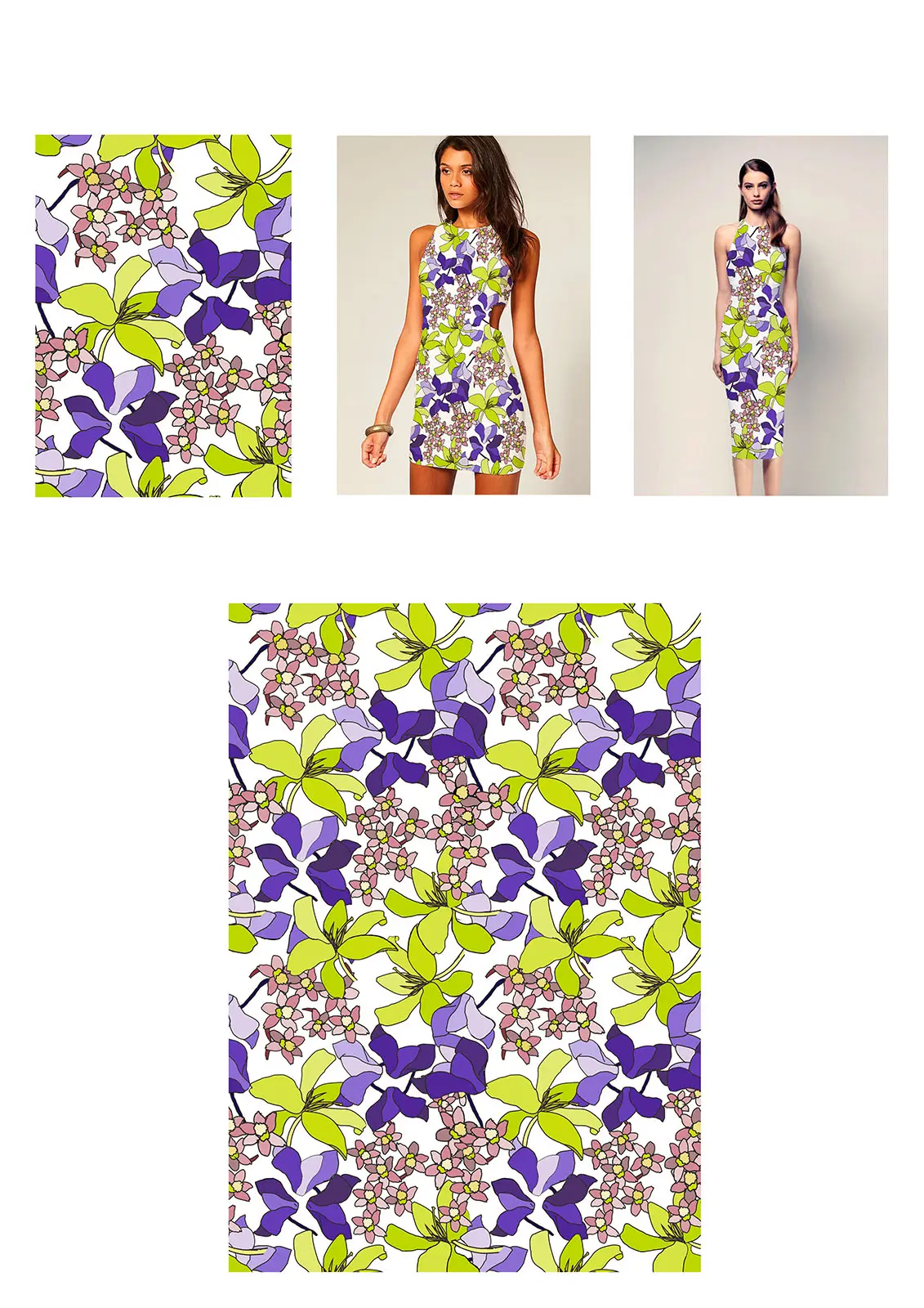 Tekstil ve Moda Tasarımı Öğrenci Çalışmaları Çiçek Tasarımı