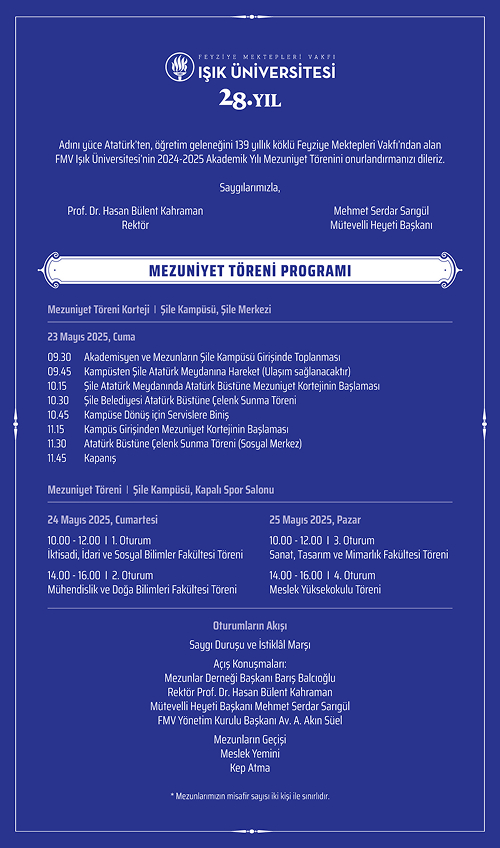 Mezuniyet Töreni Hakkında Bilgilendirme