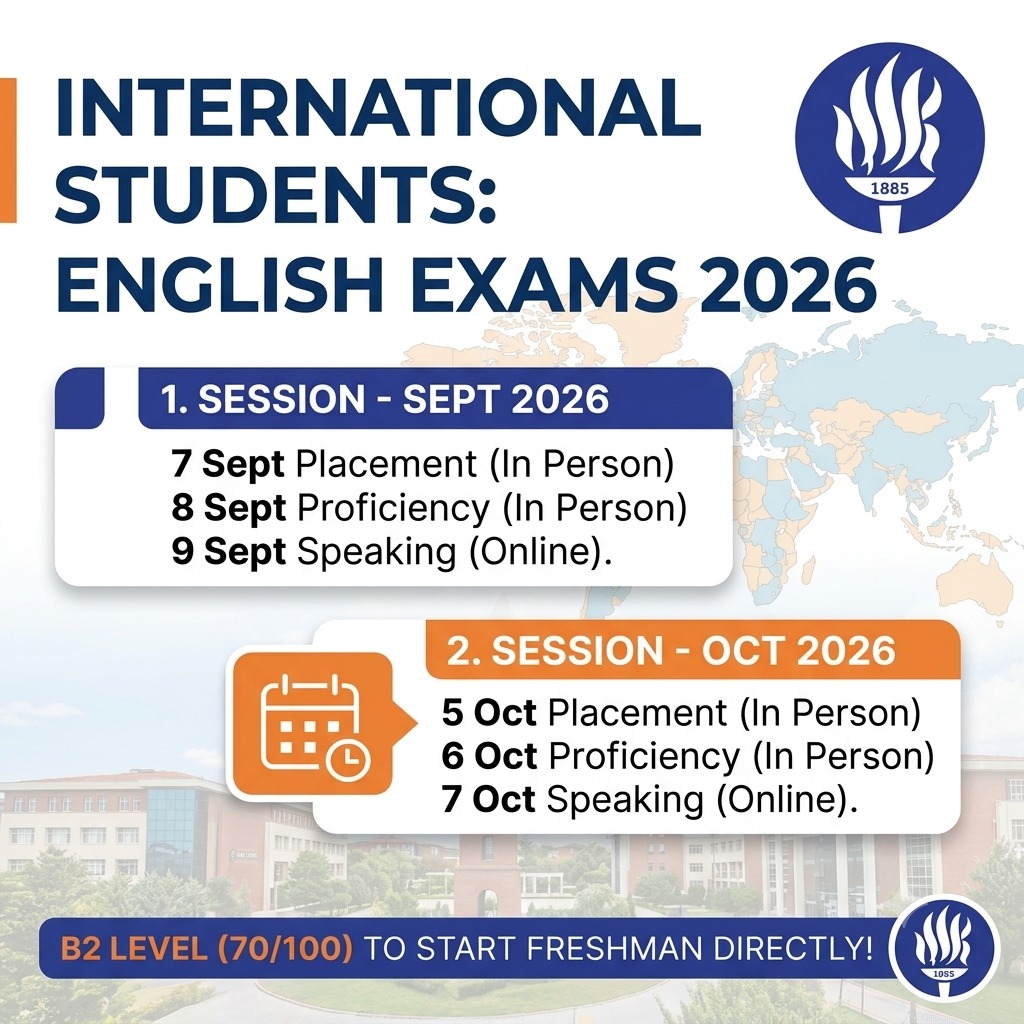 English Exam Dates for New Registered Students