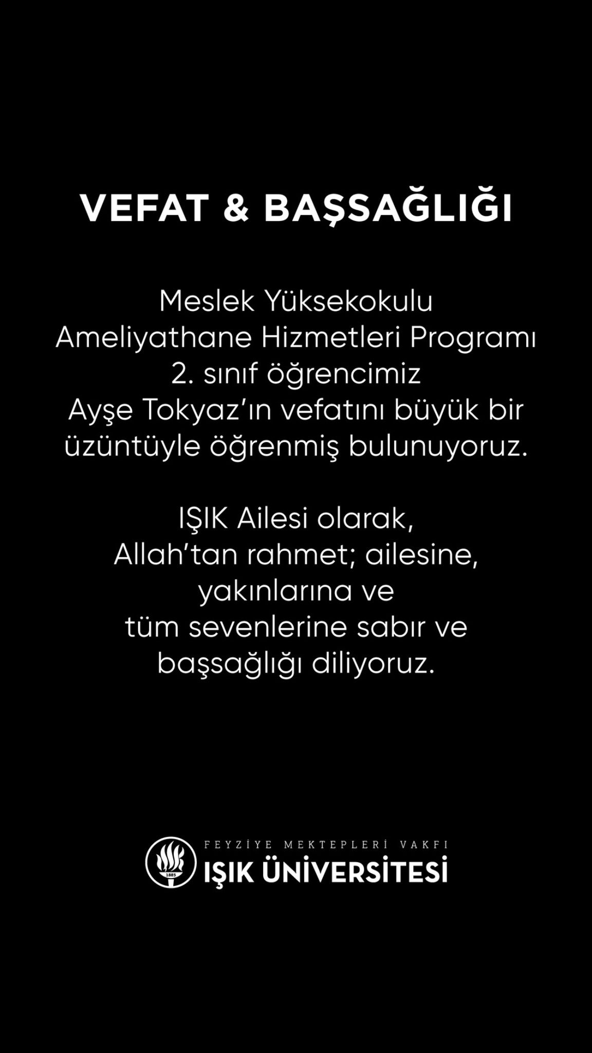 Vefat ve Başsağlığı