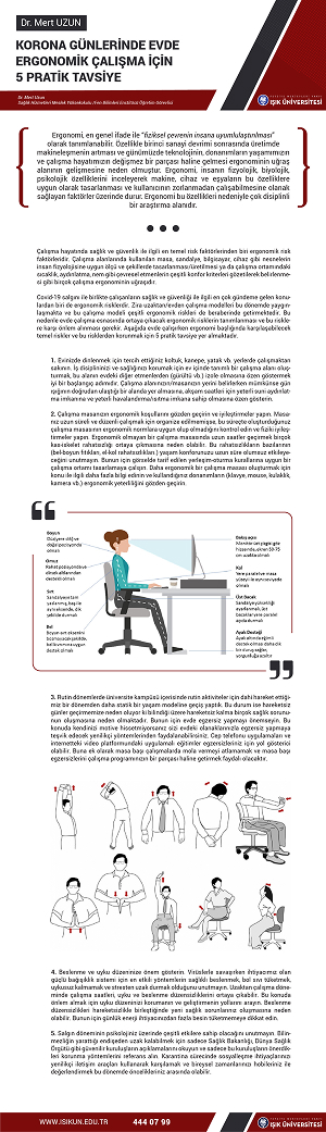 Korona Günlerinde Evde Ergonomik Çalışma 