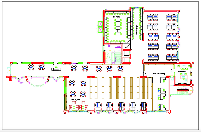 Kütüphane Yerleşim Planı