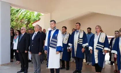 Işık Üniversitesi'nde düzenlenen 30 Ağustos Zafer Bayramı 104. yıl dönümü kutlama töreninden görünüm