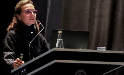 Işık Üniversitesi Şile Kampüsü'nde düzenlenen Mimarlıkta Dijital Dönüşüm ve Yapay Zekâ Sempozyumu'nda gerçekleştirilen kürsü konuşması anı
