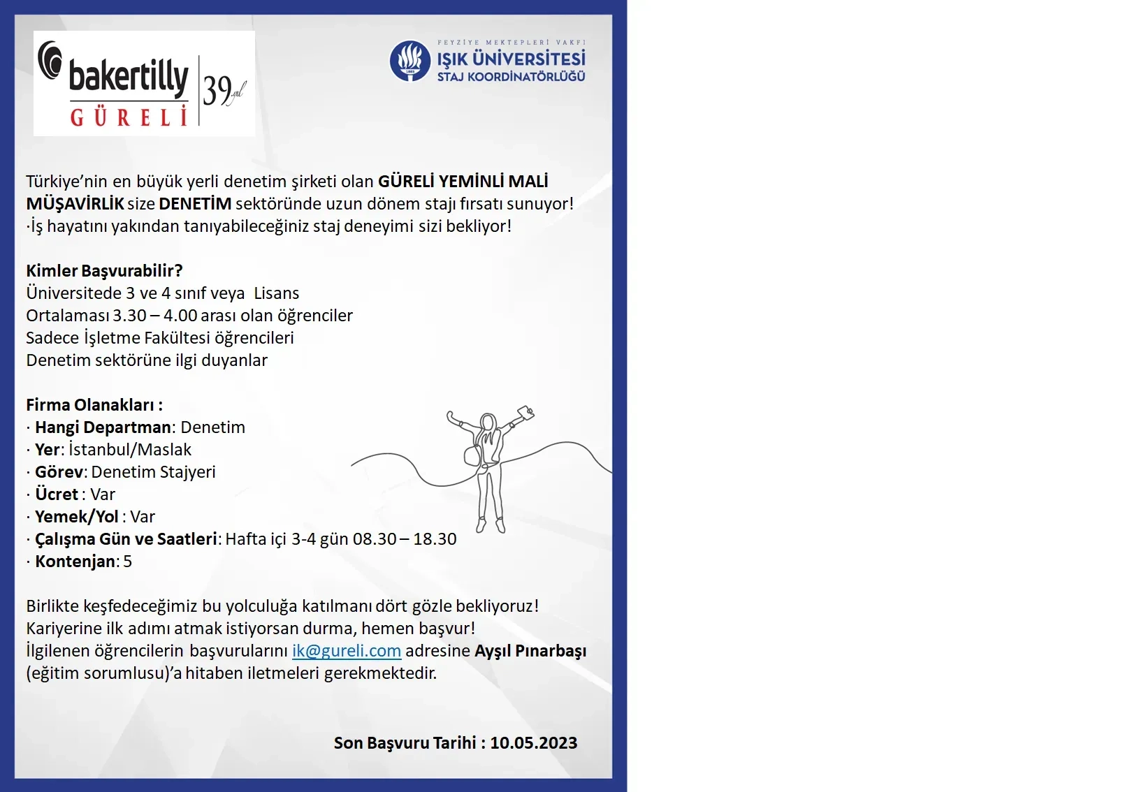 Güreli YMM Denetim Staj Fırsatı / Güreli YMM Audit Internship Opportunity