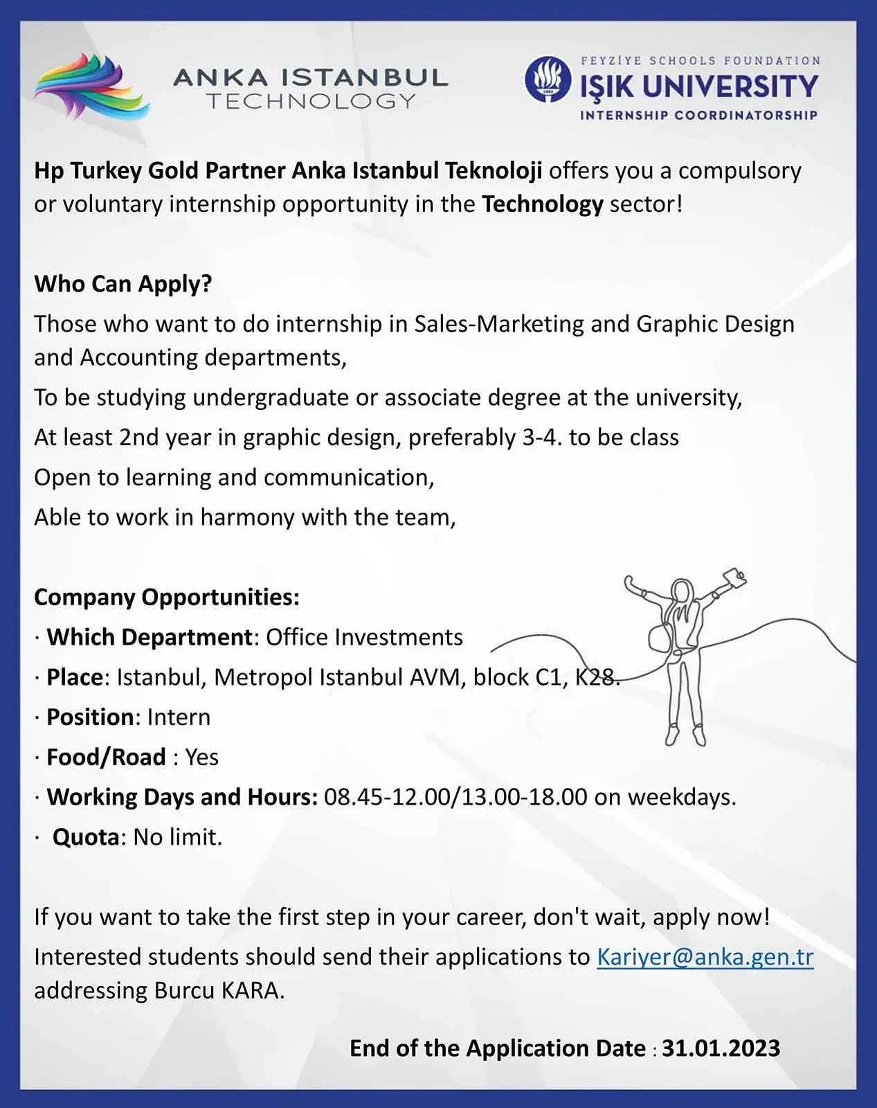 ANKA Istanbul Technology Internship Opportunity
