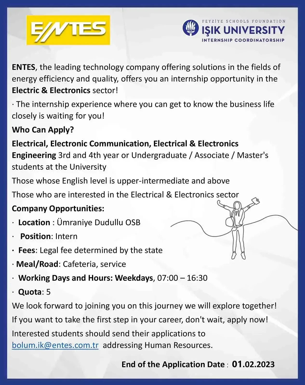 ENTES Electric Electronic Internship Opportunity