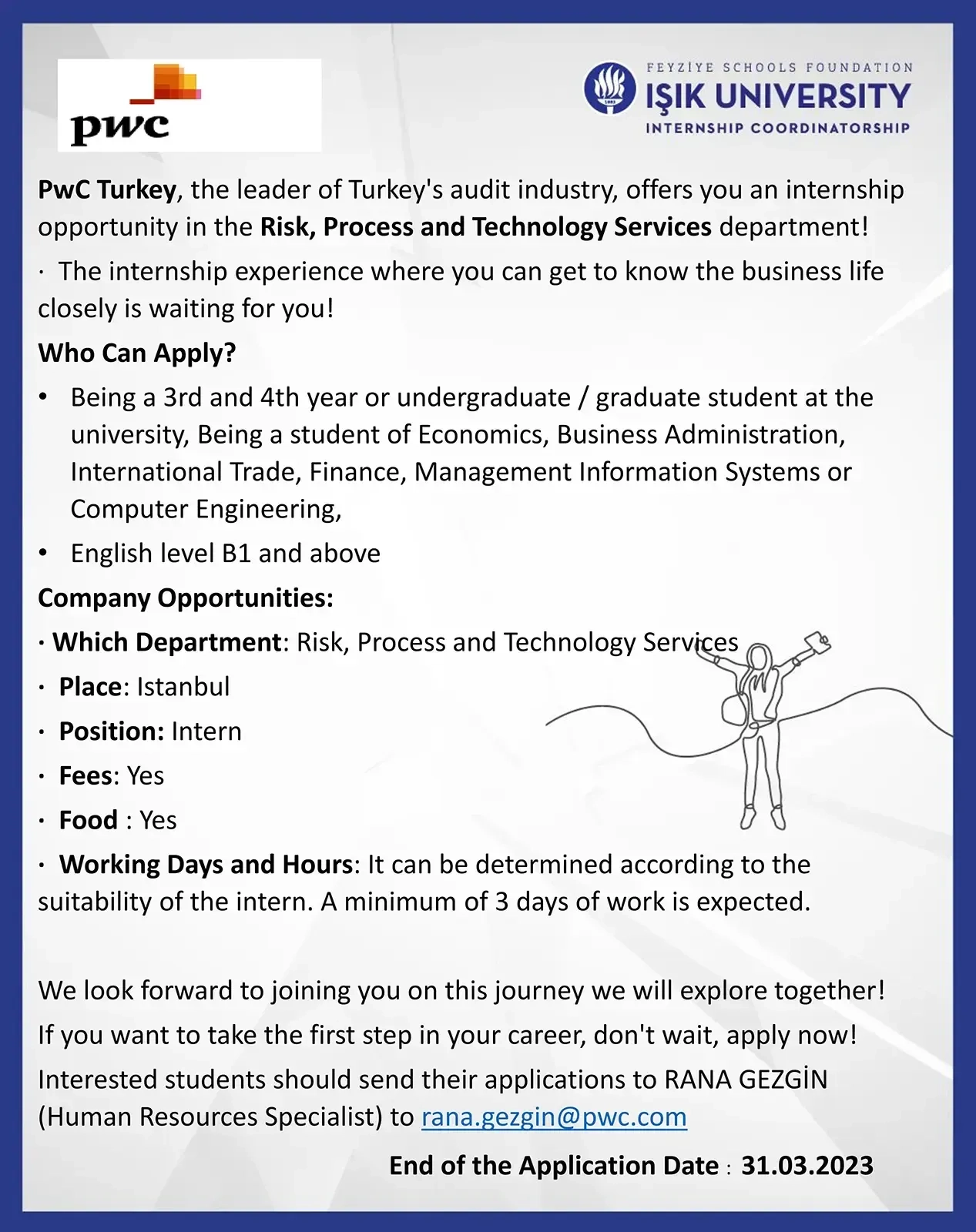PWC Turkiye Internship Opportunity