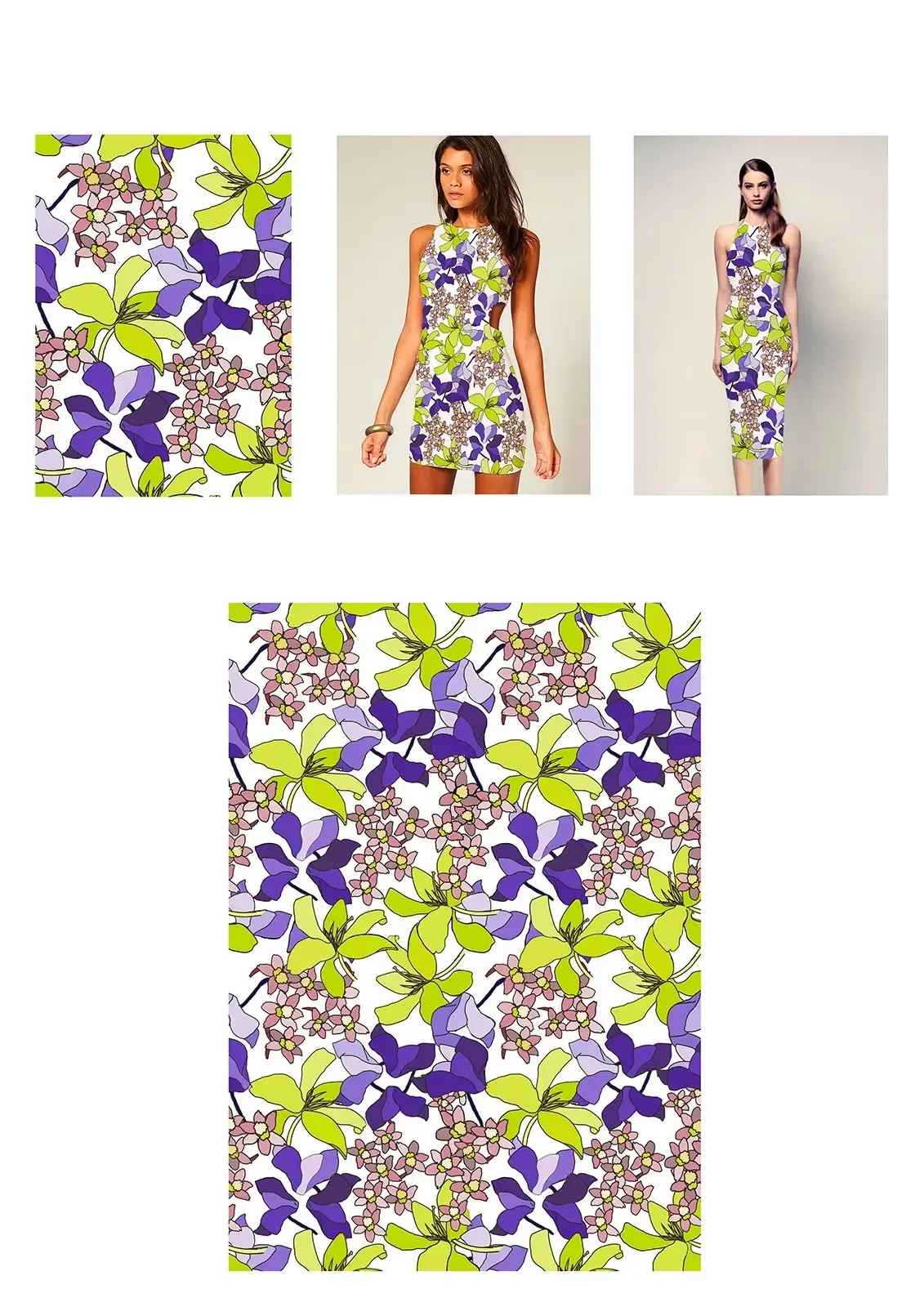 Tekstil ve Moda Tasarımı Öğrenci Çalışmaları Çiçek Tasarımı
