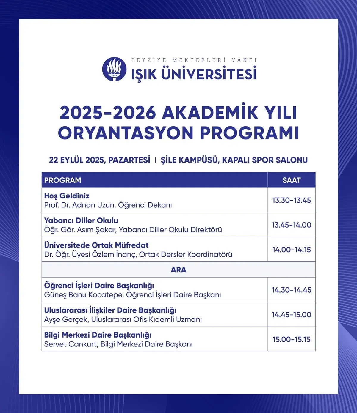 2025-2026 Akademik Yılı Açılış Töreni