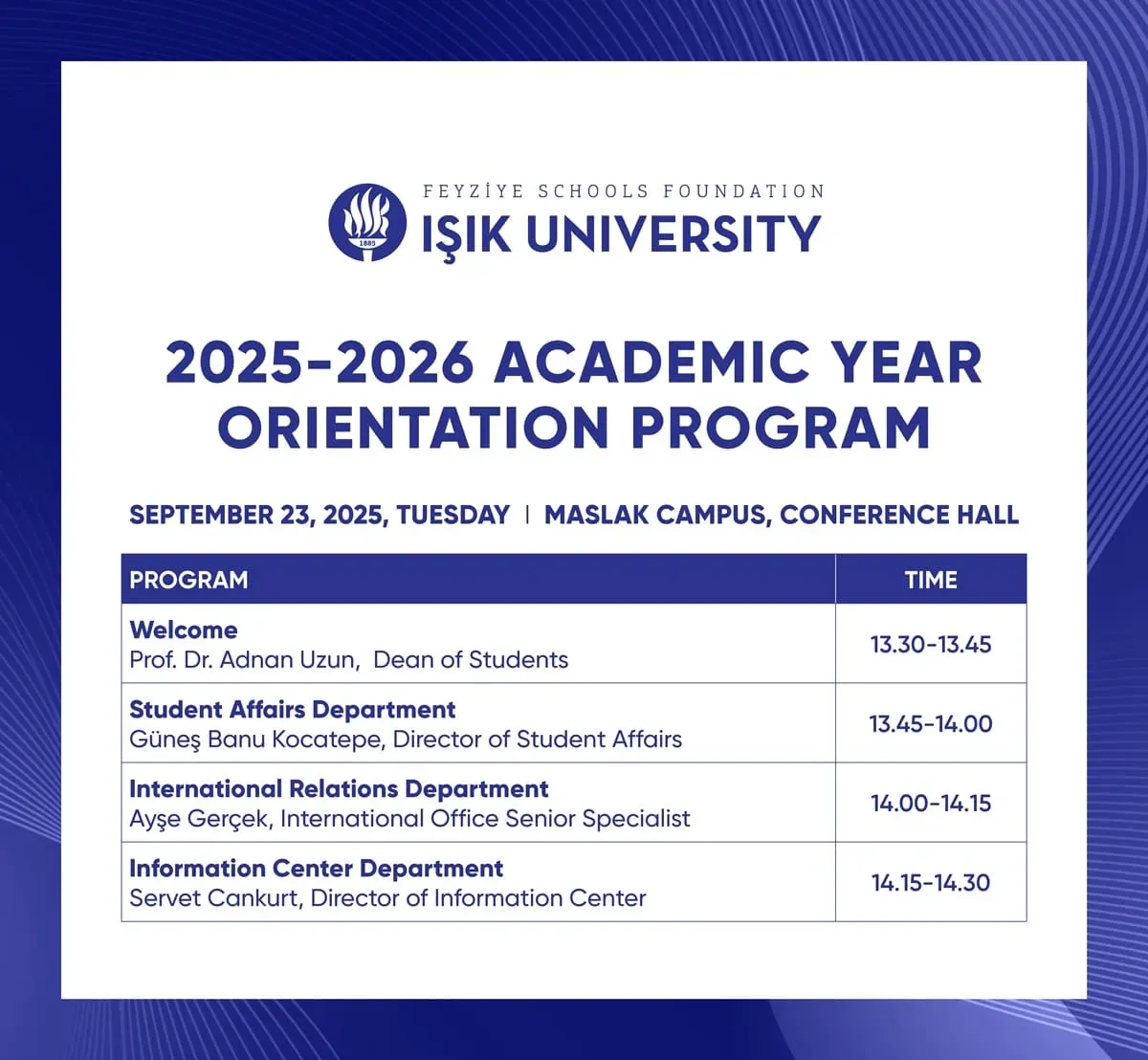 2025-2026 Academic Year Opening Ceremony